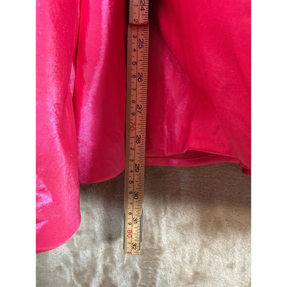 Camile La Vie Corset Mini Dress Pink Black Lace Strapless Fit & Flare | Size 4 - Picture 8 of 8